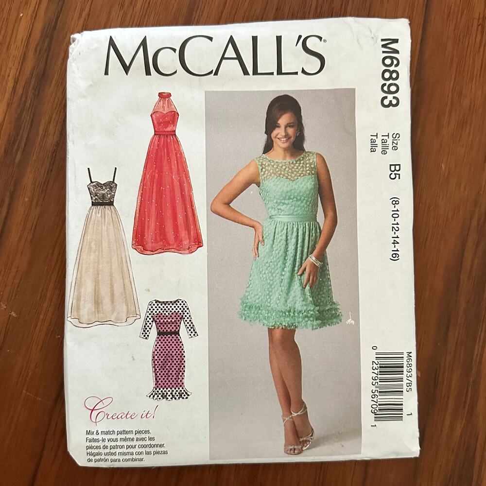 UNCUT McCall's Pattern 6893 Dress Size 8-16